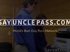 Keith Foxxx and Rick Kelson introduce Jack Hunter to office freeuse sex