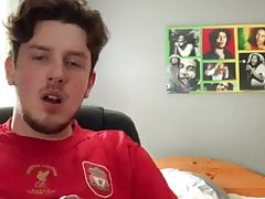 Young Guy Strokes Big Cock
