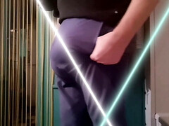 Bulging in my uniform pants, daily bulging