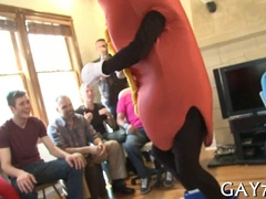 Squeezing Caboose's tight ass while getting railed hard