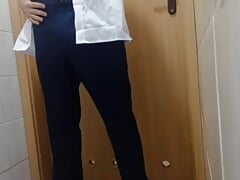 Security Guard cum in work toilet