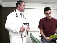 Professional doctor giving new way to a naif patient