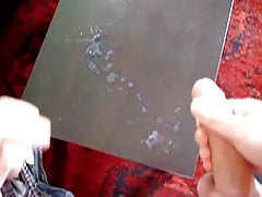 Double big dick cum load on table