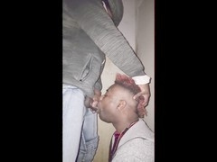 Naughty Christmas treat: Hardcore face-fucking session with a submissive stud!