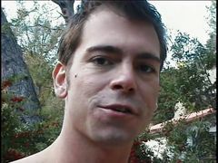 Horny stud nails his gay partner outdoors