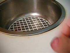 Piss and cum in the kitchen.AVI
