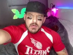 Muscular baseball player jerks off and swallows cum - JustFor.Fans/SeanHardingXXX