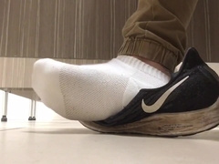 Public Restroom Bare Feet - Failed Attempt At Gay Baiting But I Got To Enjoy My Feet & Dirty Socks