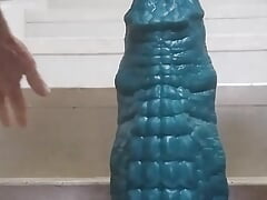 CD Rides Large Crocodile Dildo and Cums