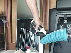 Used Friendly Toys Bloomer on Kong Fuck Machine.Love the sounds my ManCunt makes with it.Fisted myself  led to a bit of pissing