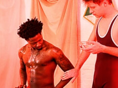 Maxx Monroe cums with Bama Romello's BBC in his ass