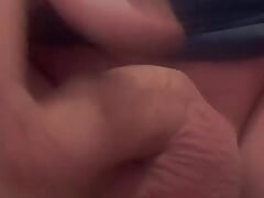 My Husband Is Sitting on the Toilet Seat Playing with His Little Cock He Dreams of Putting It in My Wet Pussy