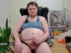 Mature femboy enjoys high-definition videos while showing off big ass on cam