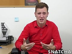 Assfucked newbie quickly learns new office regulations