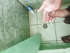 big cock cumshot in the shower
