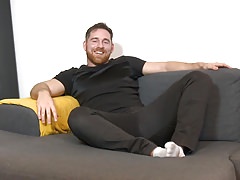 Jonas' torso tightens, his balls disappear & his cock spits