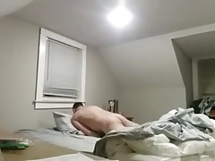 Pillow humping in bed orgasm