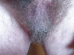 Mein haariger Schwanz in einer Nahaufnahme.