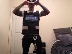 Tatted Cub unwraps And Masturbates Off