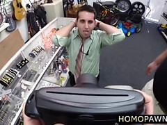 Married man goes home with his ass fucked by two dudes from the shop