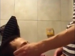 University Bathroom Face Fucking and Cum Swallowing 9