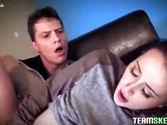 Step-siblings spend a night fucking each other