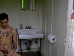 Slender boys hook up for sex and tape themselves in a hot duo