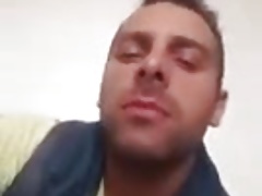 Serbian guy eating ice cream