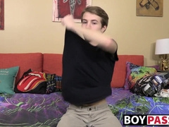 Young man ramming his own ass and touching his large cock