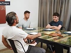 Daniel & Troye Take Turns Using Bottom Caden's Mouth And Tight Butthole As Their Fuck Toy - MEN