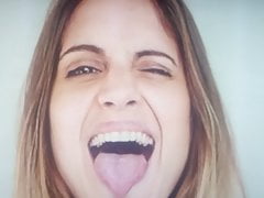 Cumtribute tongue out