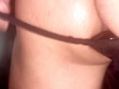 Big 4 1/2” wide butt plug makes my knees almost buckle when my ass lips grab it and suck it in