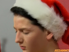 Homosexuals Benjamin Riley and Miccah Cowell rectal ravage on Christmas