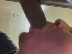 Cruising public wc finishes with monstrous facial cumshot from BIG BLACK COCK