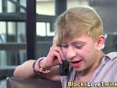 Gay twink gobbles black dicks (Big Black)
