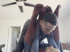 Spider-man And Evil Spider-man Fuck Bareback Raw And Breed Pussy