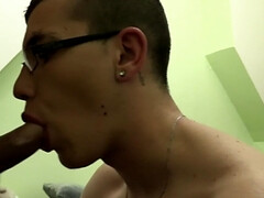 Nerdy young lad shares exclusive POV at home when he takes care of a big dick