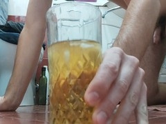 Uncensored cumshot and pissing action in HD starring a young Croatian hunk