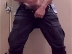 Wolf Wanking Off At Work In Restoom