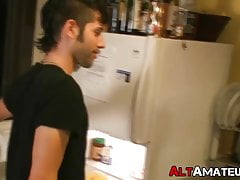 Alternate amateur takes it doggy style after sucking it