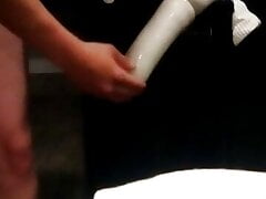 Huge dildo fuck homemade