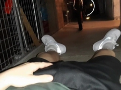 Stroking in a public place (18yo)