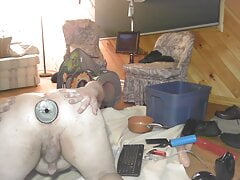 Huge butt plug with giant gape and gape farts