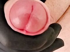 Yahim Behar.masturbation with black latex gloves