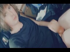 Twink femboy playing with herself