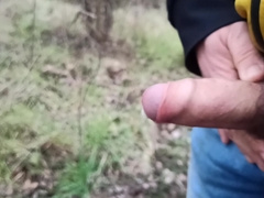 Someone Can See Me! Cum And Pee Outdoors