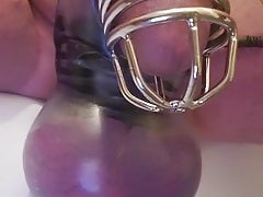 Precum drool chastity electro