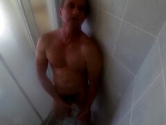 Hung South African Daddy in a steamy shower scene