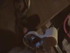 Cumming in sister's friend shoes
