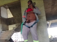 Outdoor, male masturbator, getting off